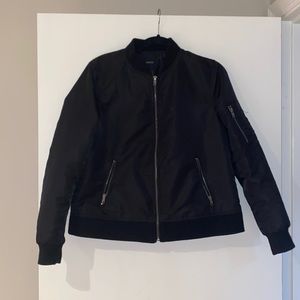 Forever 21 Black Bomber Jacket